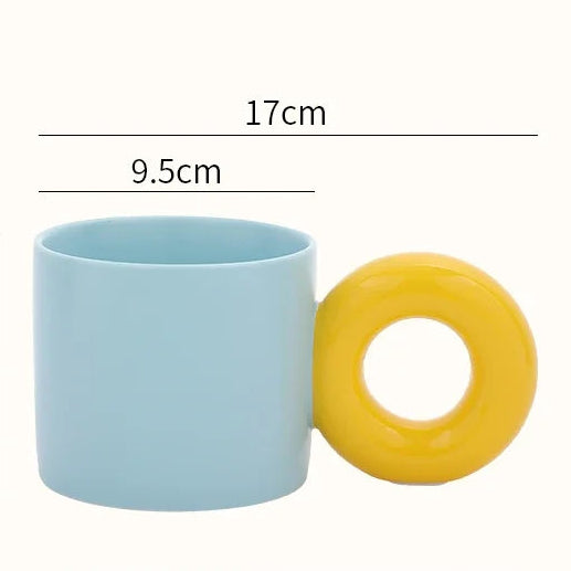 Ring-Handle Ceramic Mug