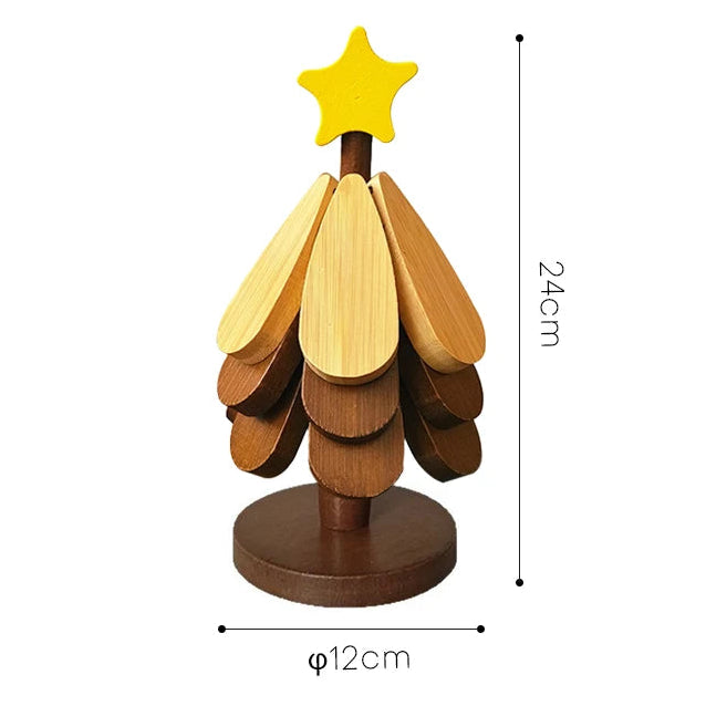 Wooden Tree Coaster Set