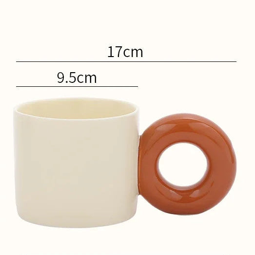 Ring-Handle Ceramic Mug