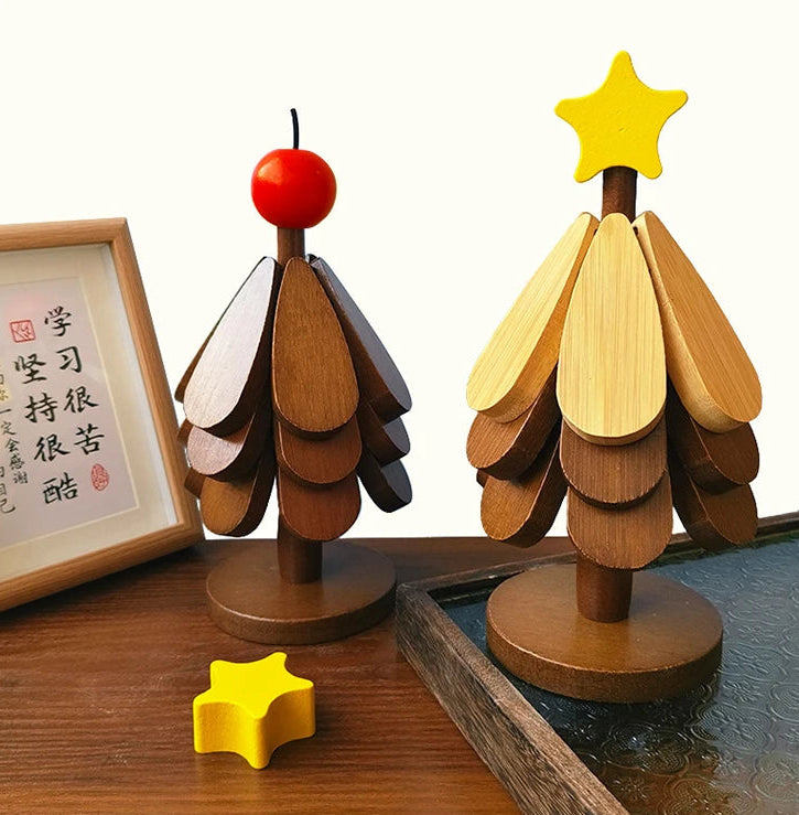 Wooden Tree Coaster Set