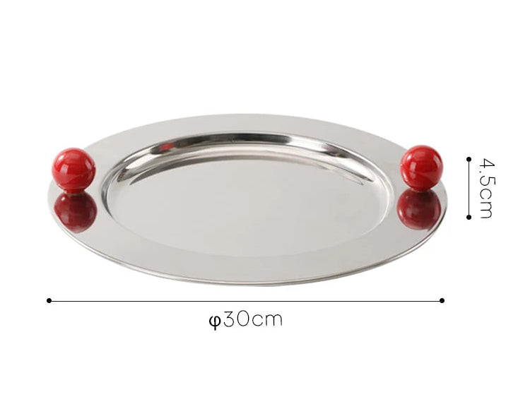 Orb-Handled Serving Plate