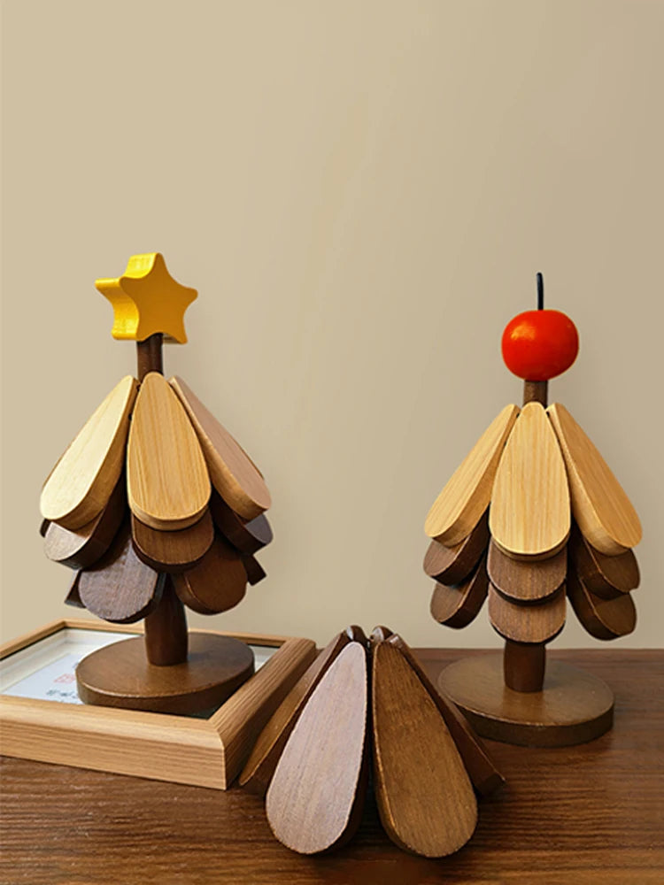 Wooden Tree Coaster Set