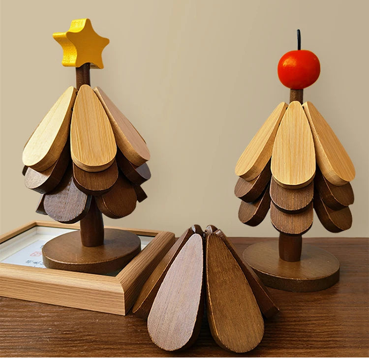 Wooden Tree Coaster Set